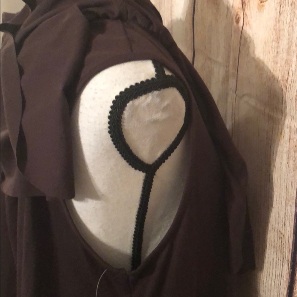 Brown Ruffle Top - Picture 5 of 5
